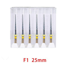 (Taille 25mm F1)6pcs/box Dental Heat Activated Canal Root Files Sx-f3 25mm Dentist Tools Can Bend For Preparingroot Canal Treatment
