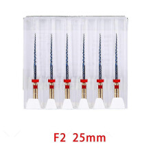 (Taille 25mm F2)6pcs/box Dental Heat Activated Canal Root Files Sx-f3 25mm Dentist Tools Can Bend For Preparingroot Canal Treatment