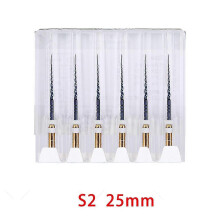 (Taille 25mm S2)6pcs/box Dental Heat Activated Canal Root Files Sx-f3 25mm Dentist Tools Can Bend For Preparingroot Canal Treatment