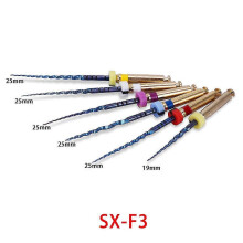 (Taille 25mm SX-F3)6pcs/box Dental Heat Activated Canal Root Files Sx-f3 25mm Dentist Tools Can Bend For Preparingroot Canal Treatment