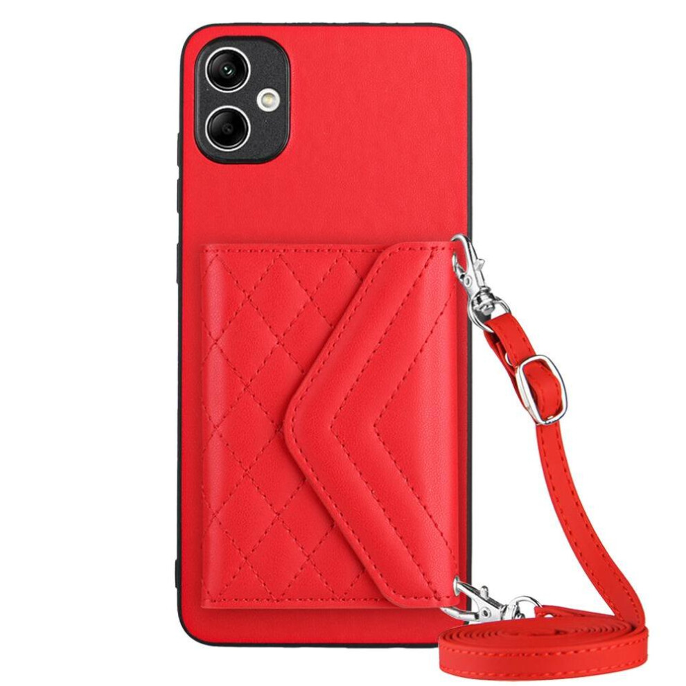 Photos - Case  Compatible  for Samsung Galaxy A05 4g Accurate Incision Kickstand Function High Quality Unique(Red)