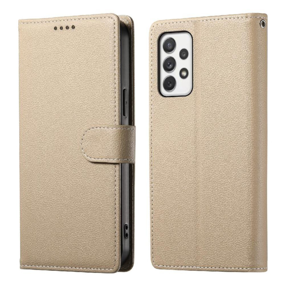 (Khaki ) Case For Samsung Galaxy A72 5G Card Slots Daily Use Magnetic Closure Shockproof 764549428175