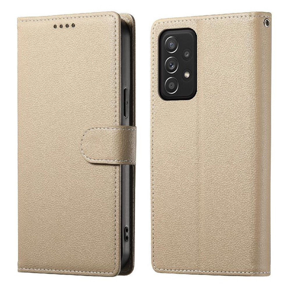 (Khaki ) Case For Samsung Galaxy A52 5G/A52s Card Slots Shockproof Daily Use Magnetic Closure 764549428458