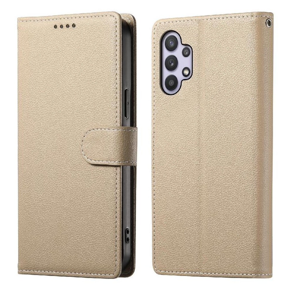 (Khaki ) Case For Samsung Galaxy A32 5G Card Slots Magnetic Closure Daily Use Shockproof 764549428939