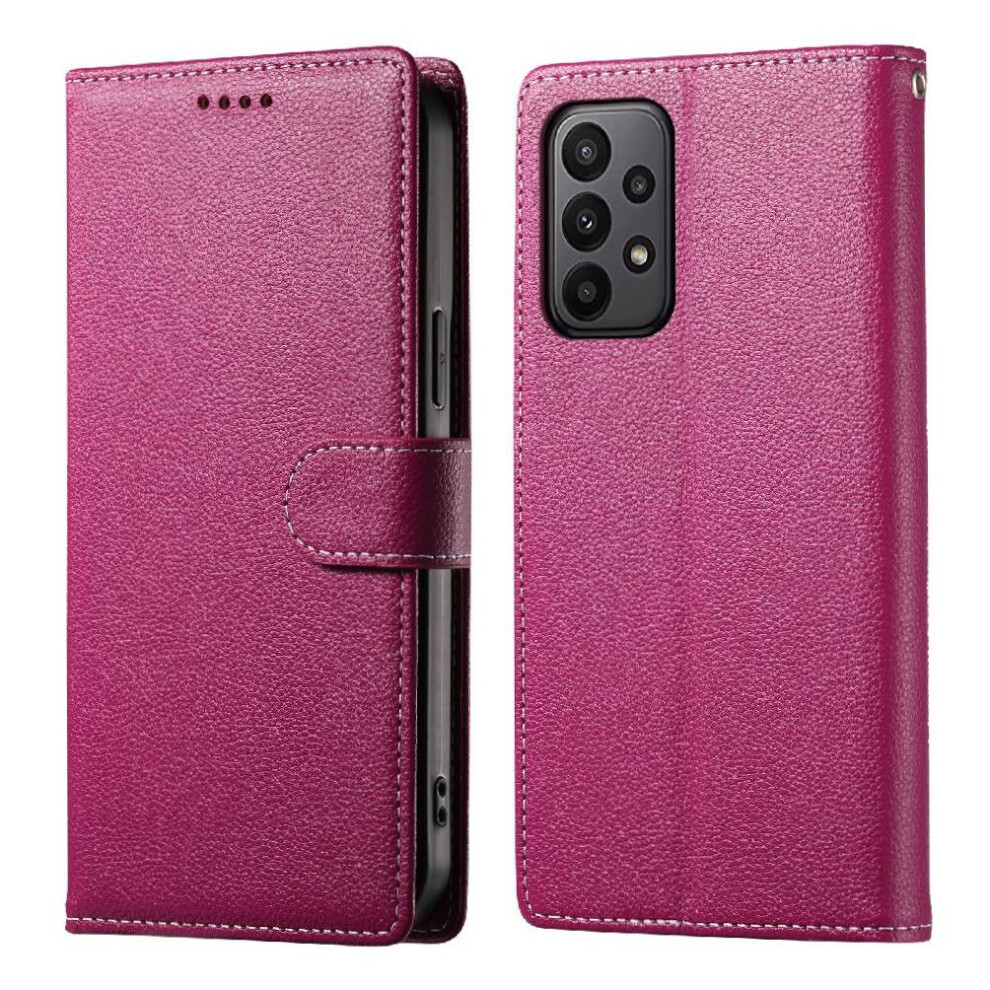 (Pink) Case For Samsung Galaxy M13 4G Card Slots Shockproof Daily Use Magnetic Closure Pink 764549429370