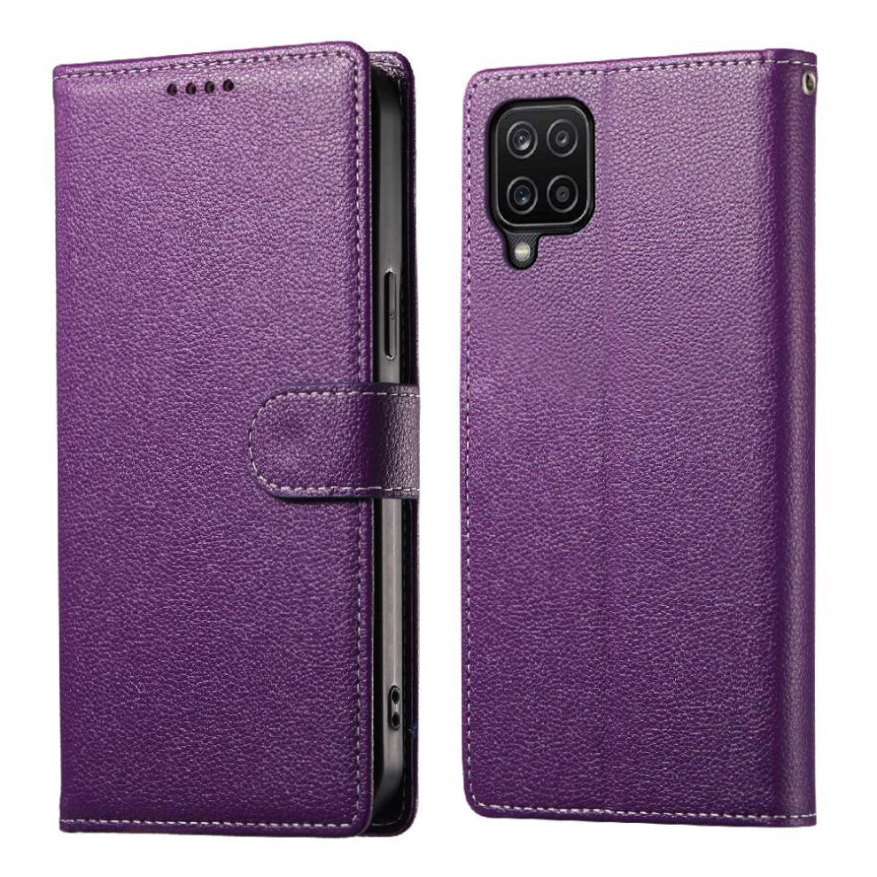(Purple) Case for Samsung Galaxy A12 Daily Use Shockproof Magnetic Closure Card Slots-image-OPC-PG5T5WN-NEW