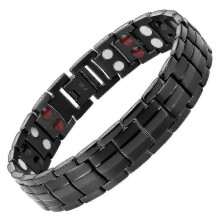 (Noir)Bracelet de thérapie magnétique ultra puissant - Bracelets magnétiques pour hommes pour soulager la douleur de l'arthrite et du canal carpien