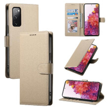 (Khaki ) Case for Samsung Galaxy S20 Fe Shockproof Magnetic Closure Card Slots Daily Use