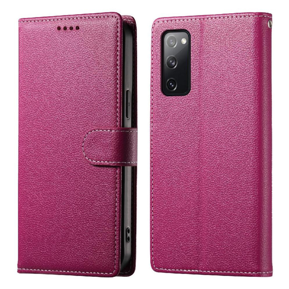 (Pink) Case For Samsung Galaxy S20 Fe Shockproof Magnetic Closure Card Slots Daily Use Pink 764549431472