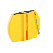 (Jaune)Aiguisoir pour petits couteaux Mini outils de cuisine portatifs double face Cadeau