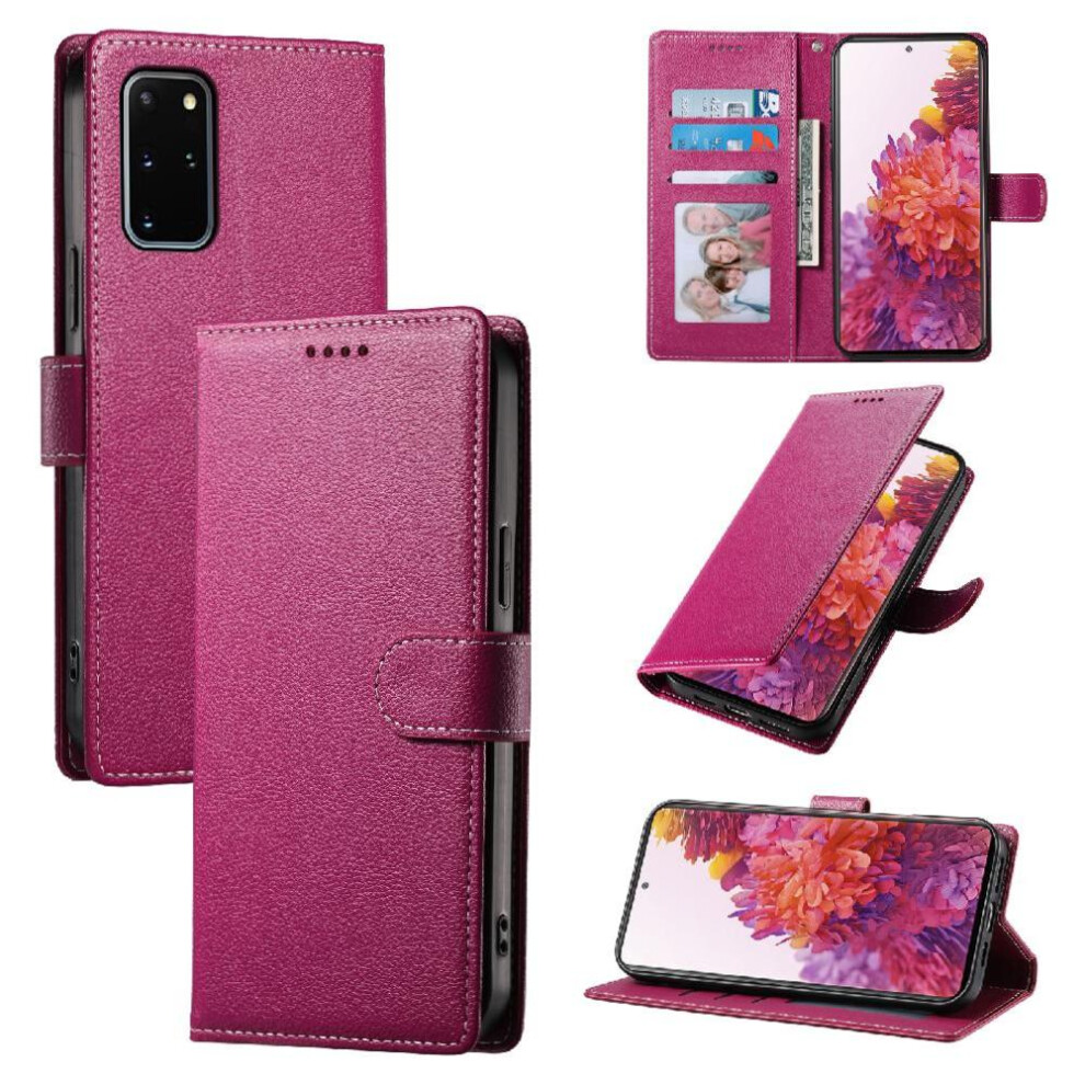 (Pink) Case For Samsung Galaxy S20 Shockproof Magnetic Closure Card Slots Daily Use Pink 764549431588