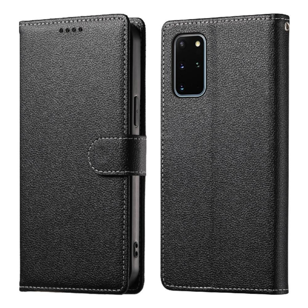 (Black) Case For Samsung Galaxy S20 Shockproof Magnetic Closure Card Slots Daily Use Black 764549431571