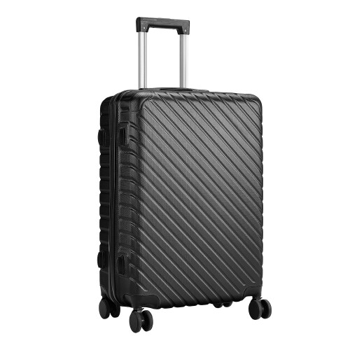 Living And Home (Black) Lightweight Hardside Travel Suitcase, 28 Inch