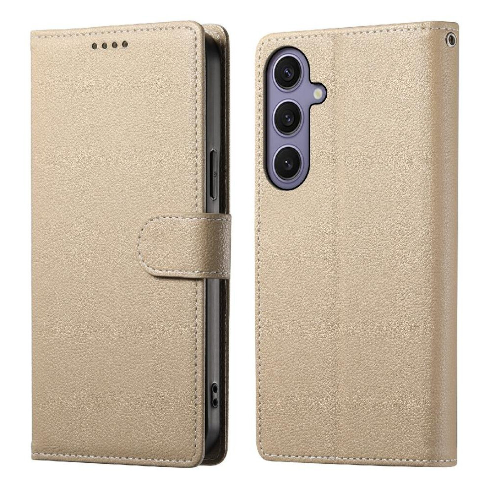(Khaki ) Case For Samsung Galaxy S25 Plus Card Slots Shockproof Magnetic Closure Daily Use 764549433209