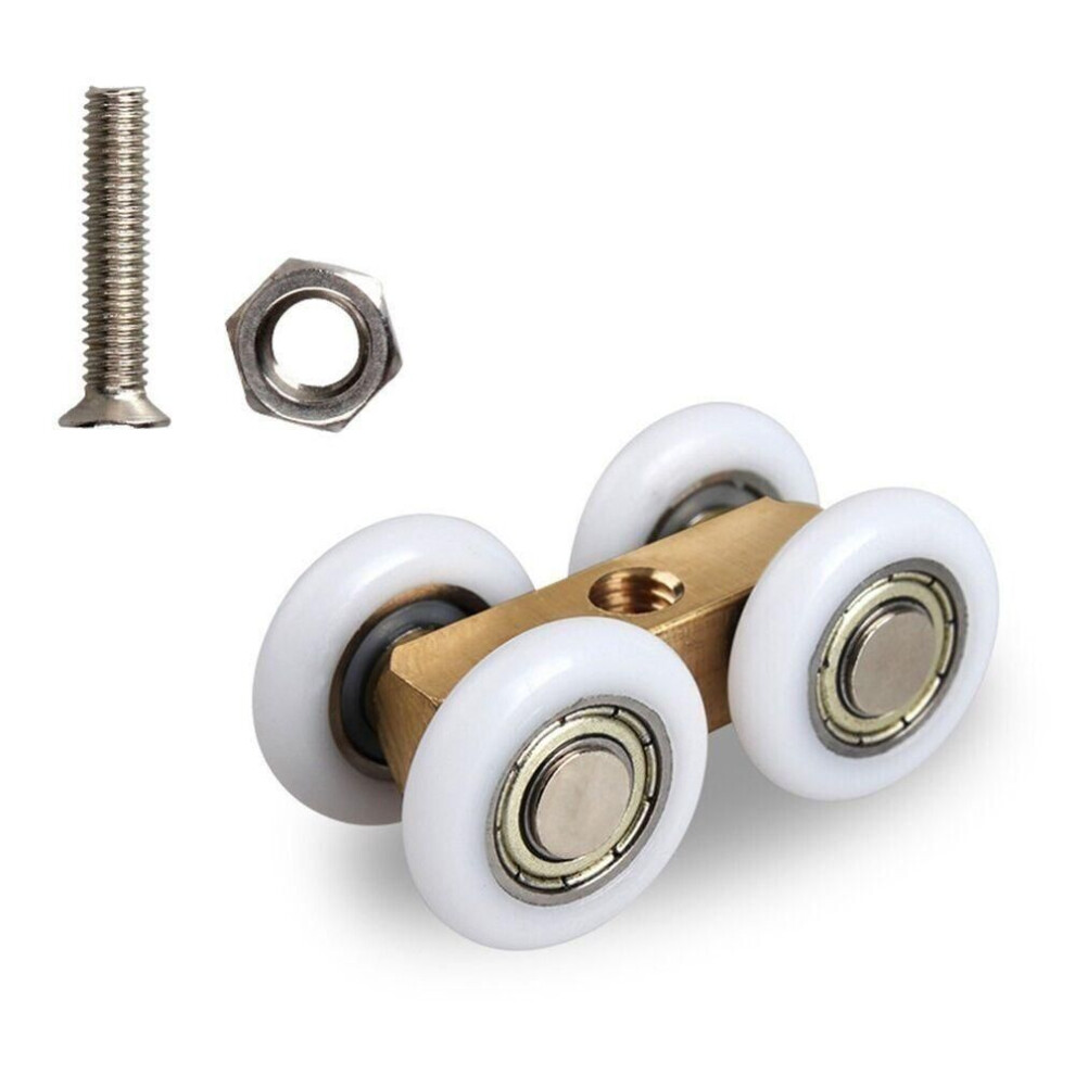 2pcs Copper Roller Sliding Door Roller Adjustable Bearing Lifting Wheel Sliding Door Wheels  Door