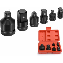 Juego de 6 adaptadores de vaso de impacto, adaptadores de llave de vaso, 6 adaptadores reductores de convertidor de vaso de 1/4, 3/8, 1/2, 3/4