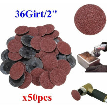 50 pezzi 36 Grit 2' Roll Lock dischi abrasivi tipo R Roloc adatti per abrasivi