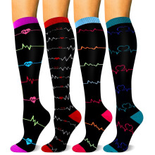 (M) 4 Pairs Compression Socks For Women