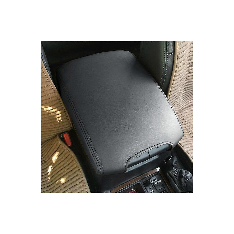 (Black line) Car Armrest Box Cover Center Cushion Handrail Box Pad Microfiber Leather Pad For Toyota Land Cruiser Prado 150  2011 2012  2013-image-OPC-PG5TBZQ-NEW