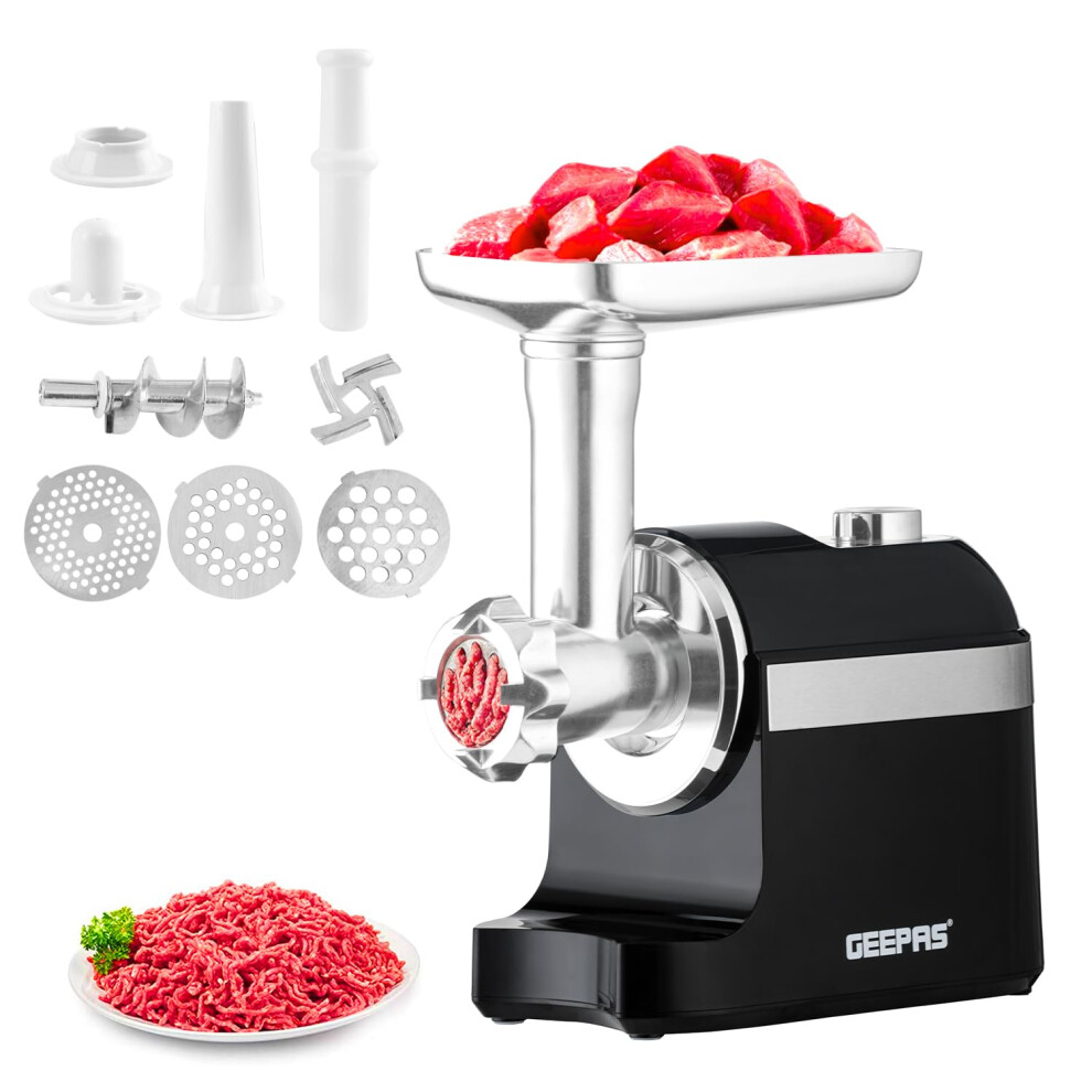 Geepas Electric Meat Grinder | Stainless Steel Meat Mincer