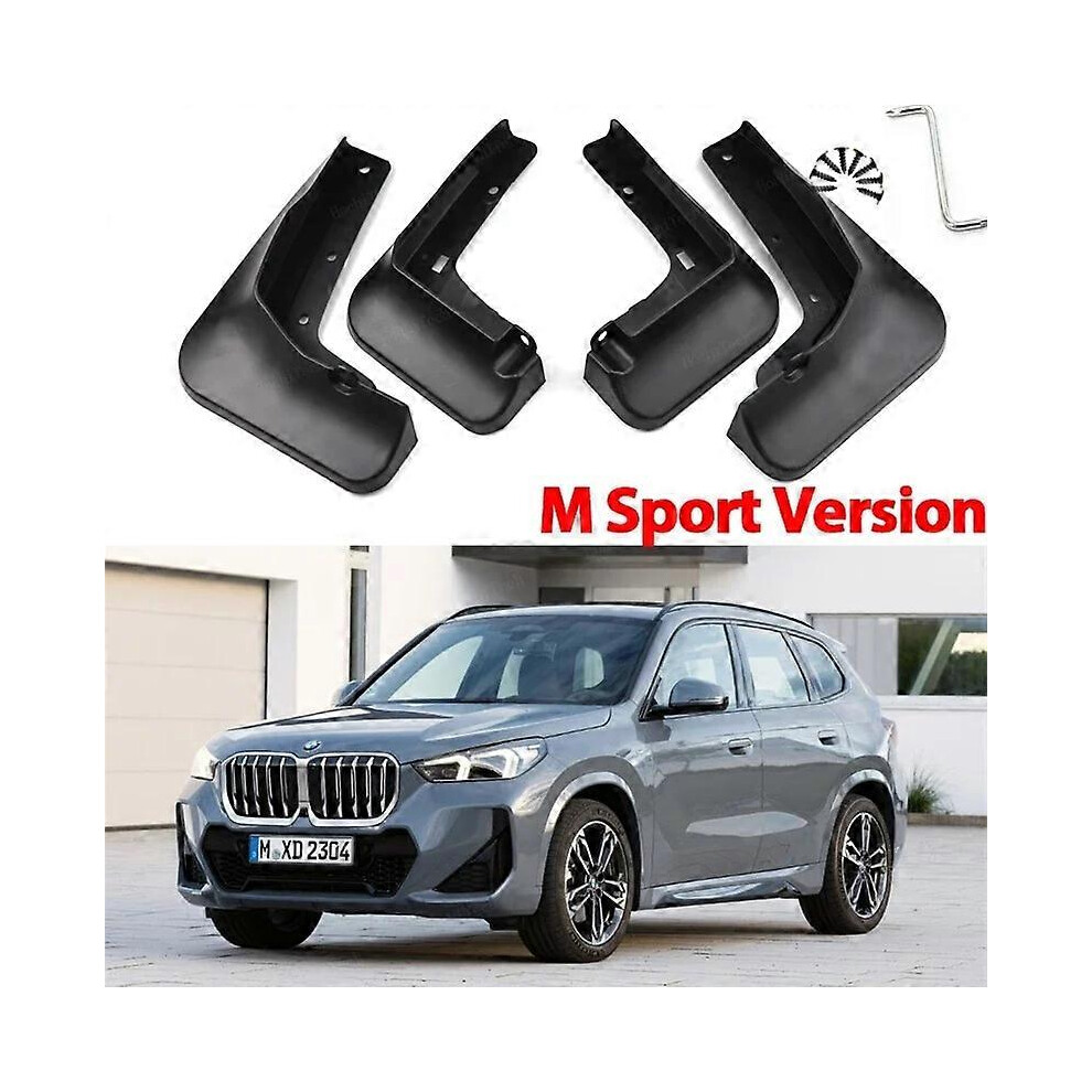 (M Sport Version) 4X Car Molded Mud Flaps Splash Guards Mudguards Front Rear Styling For Bmw X1 Ix1 U11 M35i M Sport Xline 2022-2024 Mudflaps 5014561749150