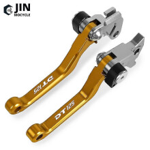 (A pair gold) For Yamaha Dt125 Dt 125 1987-2005 2004 Cnc Aluminum Motorcoss Pit Dirt Bike Pivot Foldable Brake Clutch Levers With Logo Dt125