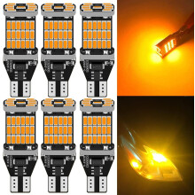 6 pack tail lights (red light) 12V-18V non polar Canbus error free 45 chipset LED bulbs for car center high mounted brake lights