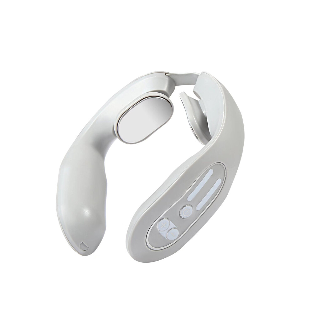 Lifeasy Grey Cervical Neck Massage Machine (Grey), Neck Massager With Heat, Fatigue, And Pain Relief Functions, Intelligent Cordless Neck Massage Machine, Ems Neck
