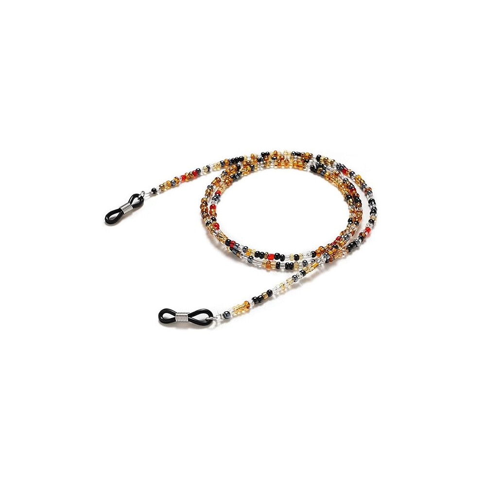 Lifeasy Beaded Eyewear Chain (Tortoiseshell Color), Eyewear Chain Holder Beaded Eyewear Rope Non Slip Eyewear Neck Rope Sunglasses With Lanyard Eyewear Strap