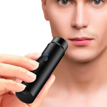 Portable electric rotating men's shaver, cordless USB charging electric men's shaver, waterproof electric pocket shaver for travel or home use, dry an