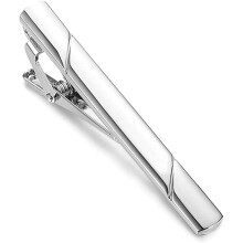 Stropdasclip van roestvrij staal voor heren (zilver) Minimalistische stropdasclip Stropdasclip Stropdasclip Speld Broche Beste cadeau voor mannen Zake
