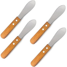 4-delig botermes, roestvrijstalen boterspatel, cakedressingapplicator, doe-het-zelfwinkel, broodsnijder, bagelsnijder