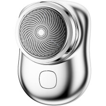 Mini shaver portable electric shaver (silver), men's electric shaver, pocket portable shaver, USB rechargeable shaver, simple one click use, suitable