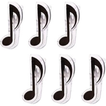 Clip de pl?stico para notas (negro), 6 piezas, reloj de m?sica, p?gina de libro de piano, clip para bolsa de comida, accesorios para pr?ctica de m?sic