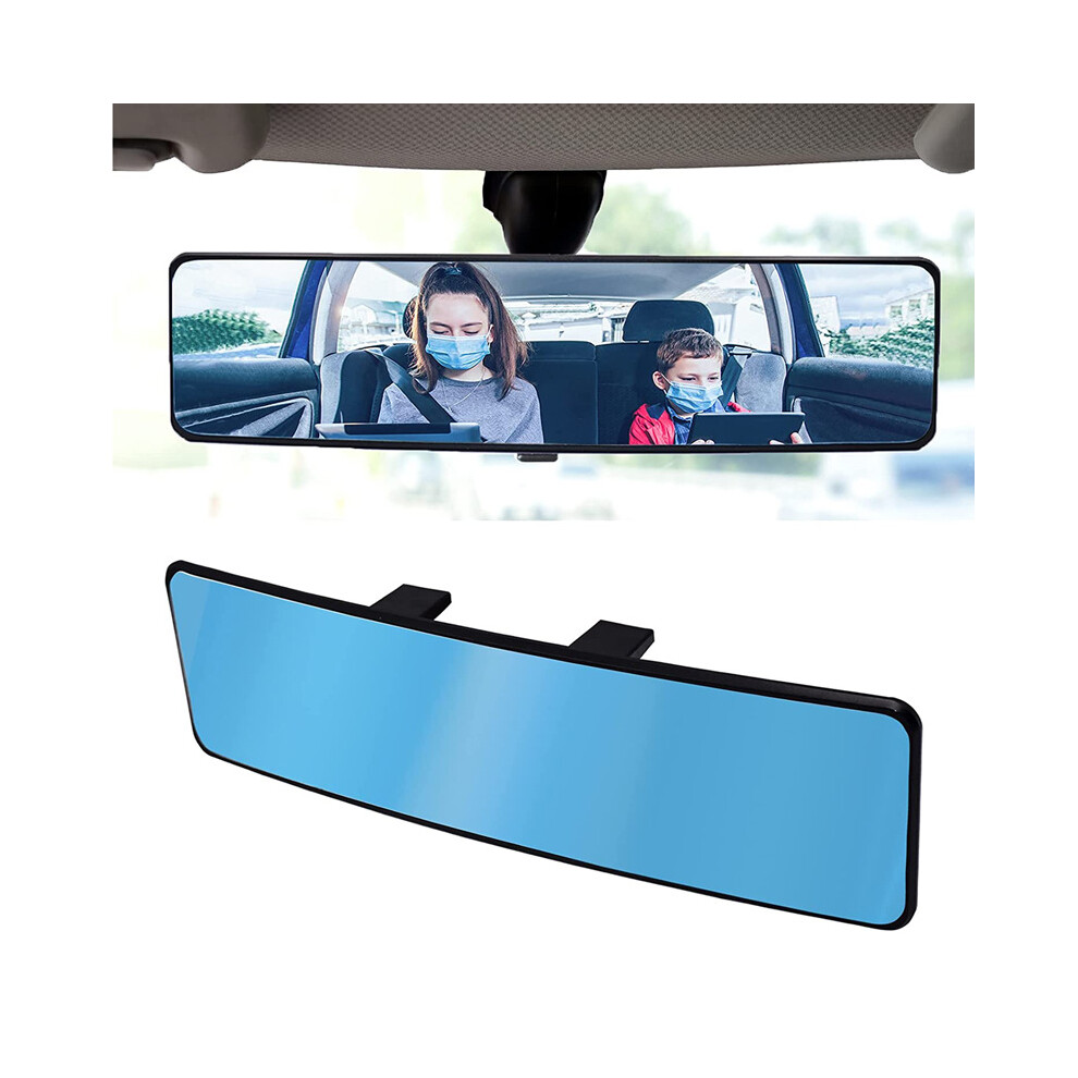 Rearview Mirror ( Screen), 300Mm Convex Rearview Mirror With Internal Clip Type Wide Angle Rearview Mirror, Which Can Effectively Reduce Blind Spo Blue 9469042659088