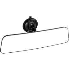 2 large anti glare rearview mirrors with suction cups (white mirror, 240 * 65mm), adhesive universal cab rearview mirror with blue convex angle wide-a