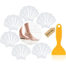 Adesivo antiscivolo trasparente a forma di conchiglia (6 pezzi, colore trasparente), adesivo antiscivolo per doccia, adesivo trasparente per baby show