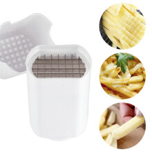 1-delige set (wit) Friet-/groentesnijder met snijroosters, frietsnijder, snelgesneden groentesnijder, eenvoudig te reinigen fruitpartjessnijder, appel