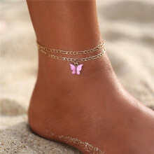 Juego de 1 pieza (talla 3) Tobillera de cuentas de plata Tobillera Pulsera de cuentas Cadena de joyer?a para pies para mujeres y ni?as