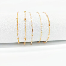 5 piezas (oro) tobilleras con cuentas, pulseras para el tobillo, cadena de cuentas, joyer?a para el pie para mujeres y ni?as