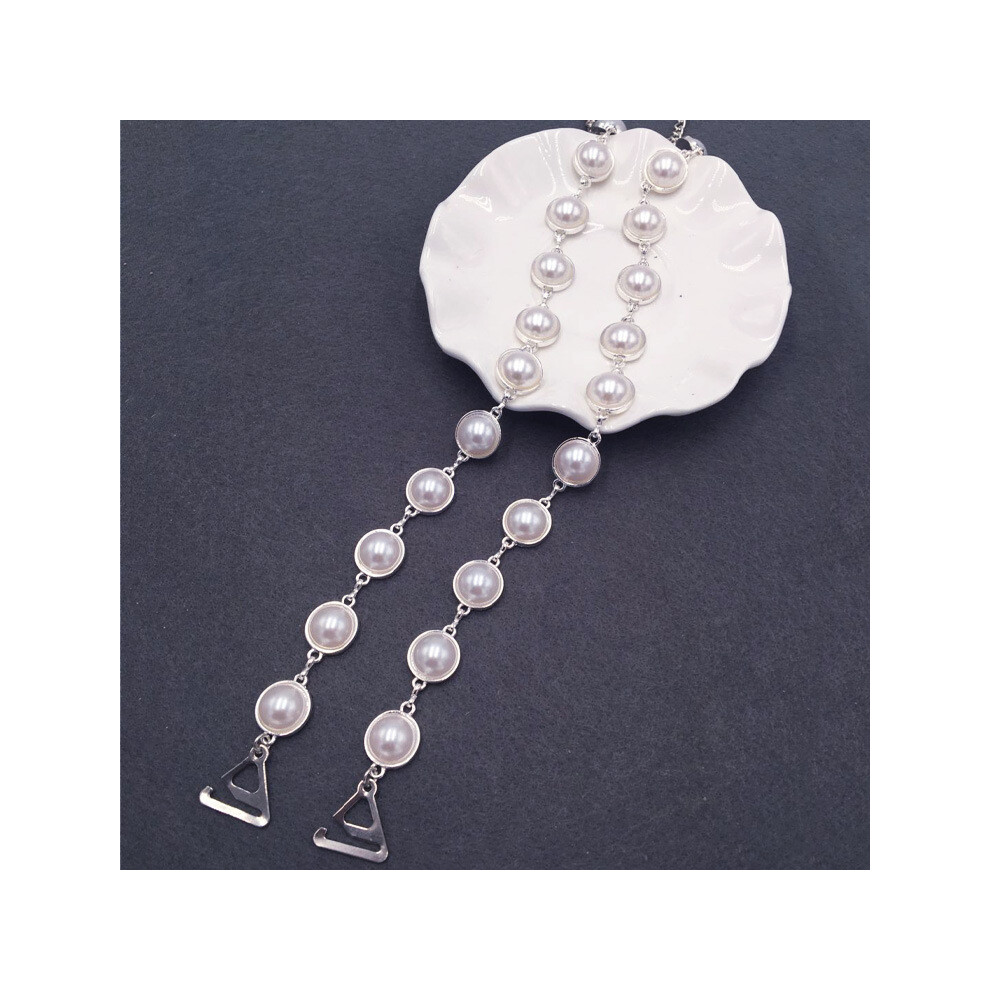 1PCS (White) Pairs of Adjustable Invisible Non-Slip Bra Straps
