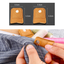 stuks (ongeveer 4,2 * 3,3 cm) leren vingerhoed, handvingerhoed, vingerhoed, vingerbeschermers, quiltvingerhoed, naaiaccessoires, doe-het-zelf-naaigere