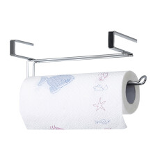 1 keukenrolhouder, roestvrijstalen handdoekhouder boven kast, toiletrolhouder onder plank