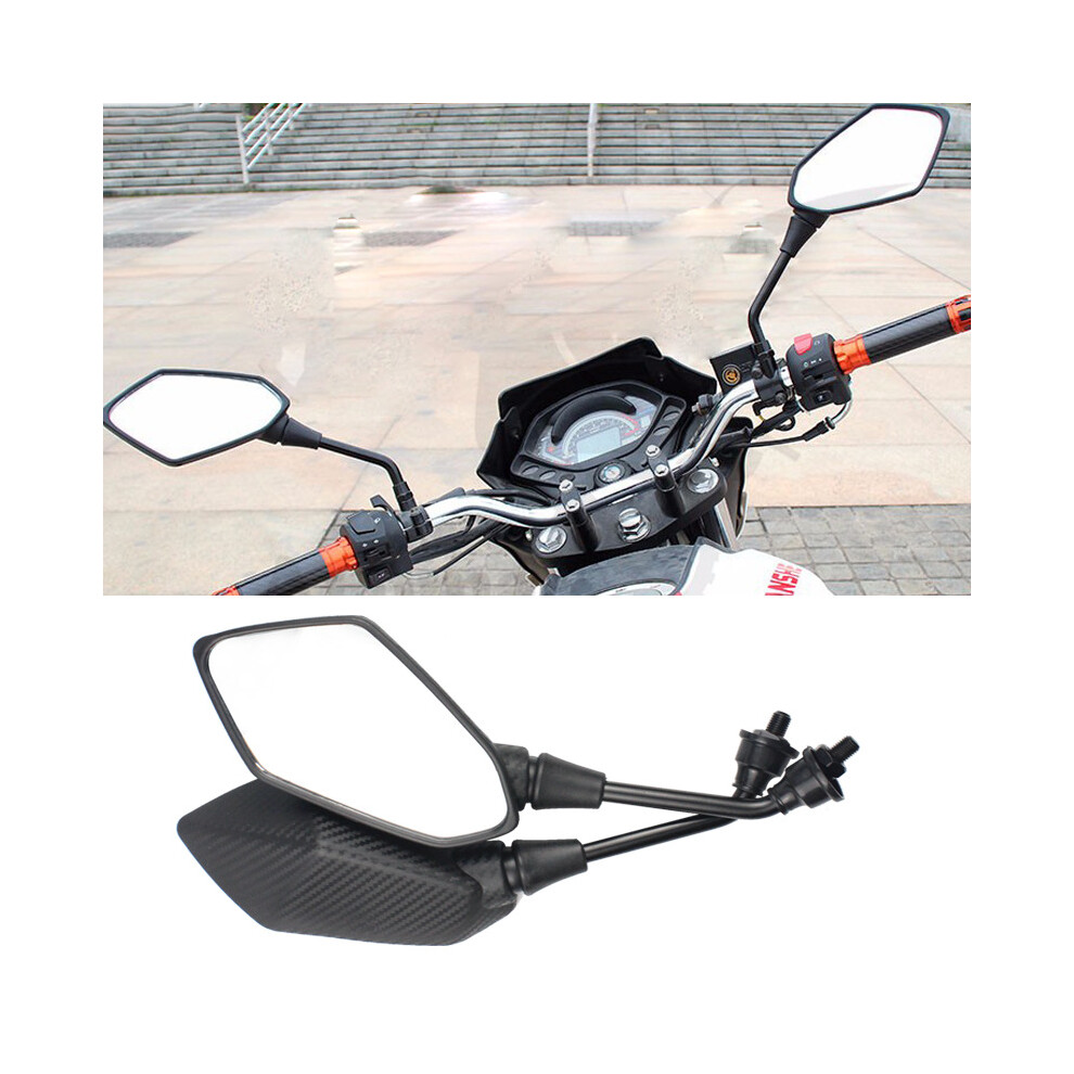 Pair Of Motorcycle Rearview Mirrors Universal Rearview Mirror For Scooter Motorbike Quad Atv Bikes Bicycle 10Mm Bolt Thread 9469042662651