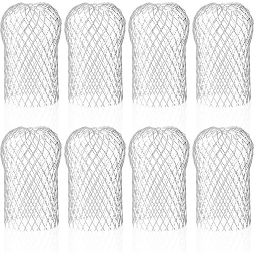 8 Pack Aluminum Gutter Strainer, Flexible and Durable Gutter Strainers for Home Eave Downspout Against Leaves