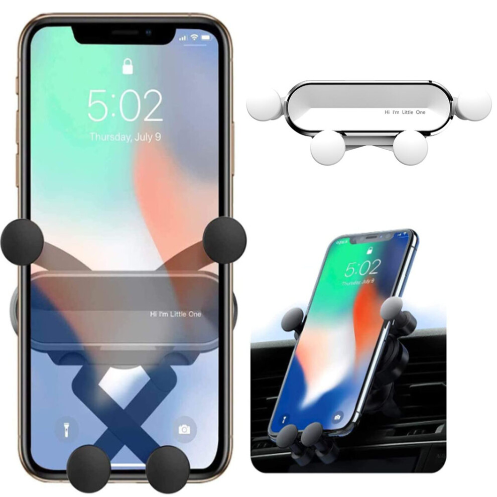1 Car Phone Holder, Gravity Car Phone Holder, Universal Car Smartphone Holder, Air Vent Mount With 360 Rotation, For Phone12/12 Pro, Samsung White 9469042663771
