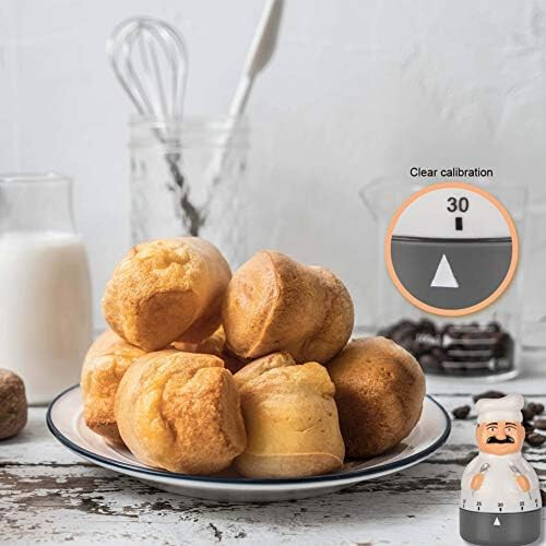 Kitchen Timer Cooking Timer Mechanical Timer 60 Minute Countdown Timer Chef Shaped Alarm Clock, Suitable for Children and the Elderly 2