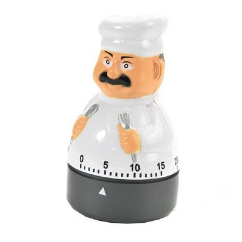 Kitchen Timer Cooking Timer Mechanical Timer 60 Minute Countdown Timer Chef Shaped Alarm Clock, Suitable for Children and the Elderly