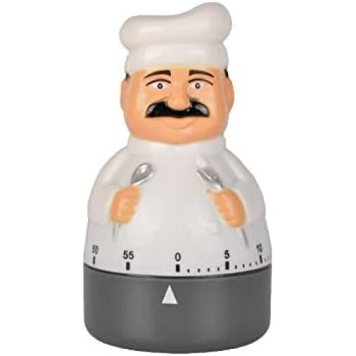 Kitchen Timer Cooking Timer Mechanical Timer 60 Minute Countdown Timer Chef Shaped Alarm Clock, Suitable for Children and the Elderly 1