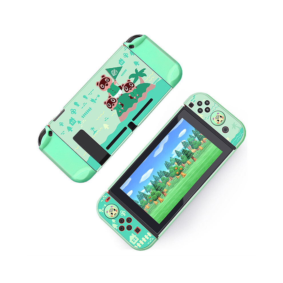 Case For Nintendo Switch, Anti-Scratch Shock Absorption Hard Protective Case 4 Thumb Caps For Switch Console - Green 9469042665263